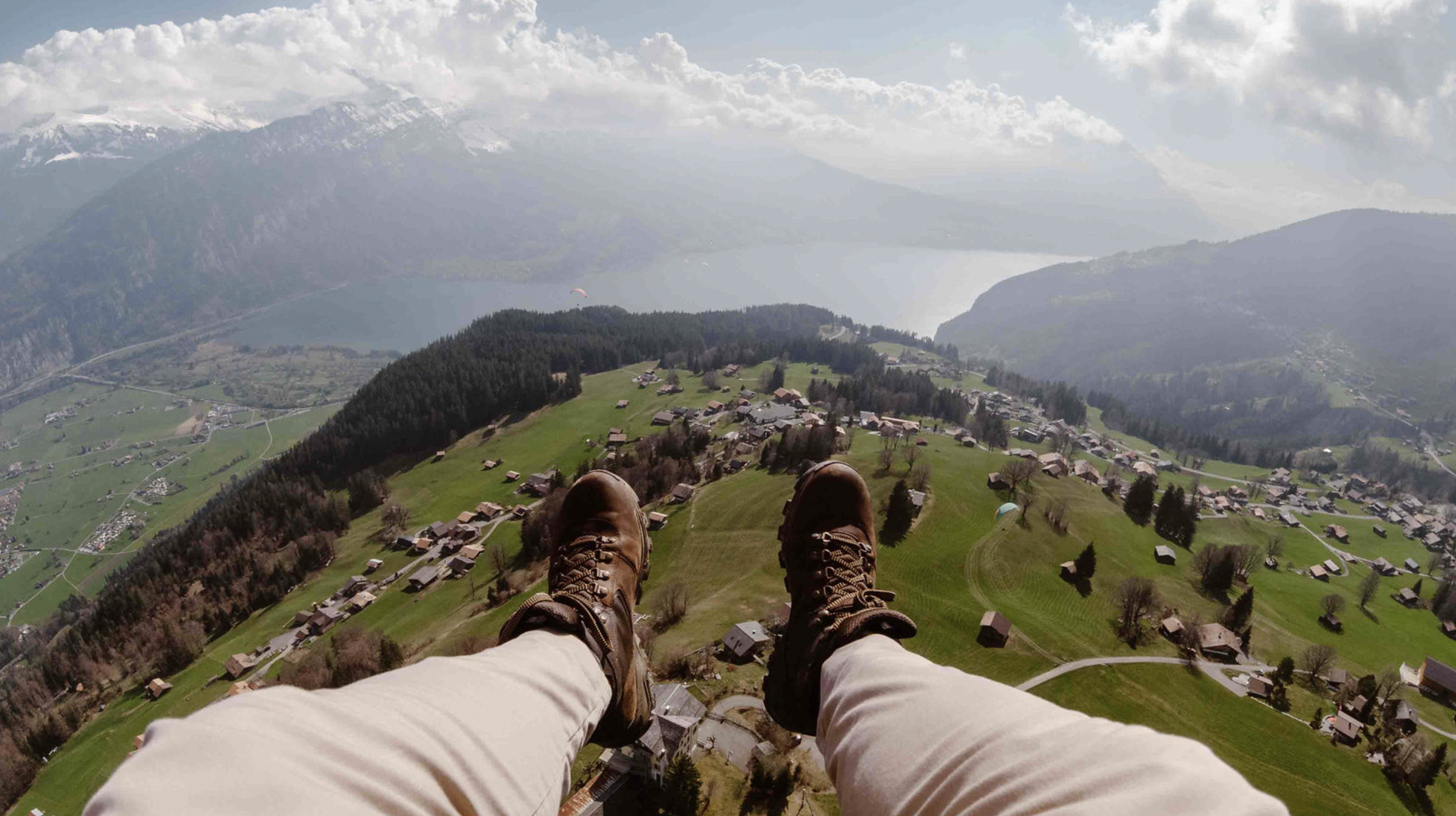 Parasailing Swiss Alps Switzerland elopement adventure
