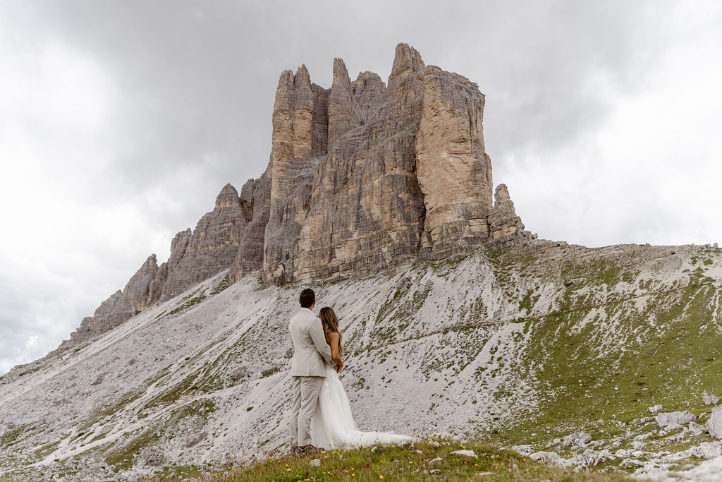 Rachel and Ned Tre Cime Dolomites elopement photographer