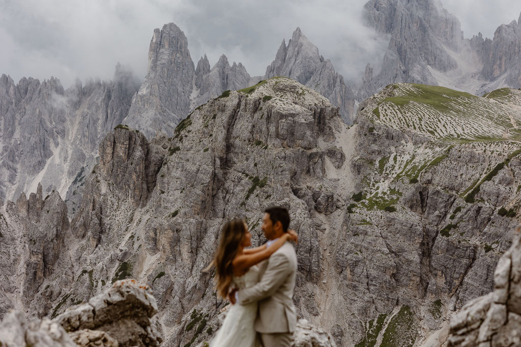 Tre Cime and Misurina Dolomites adventure elopement